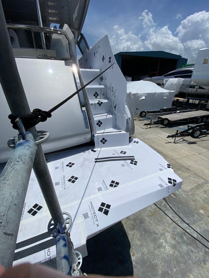 Yacht Swim Platform Surface Protection Installation